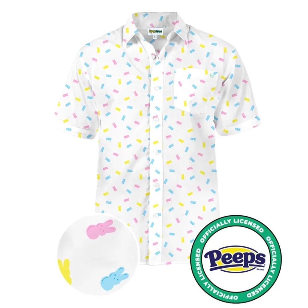 *FLAW* Tipsy Elves Party Peeple Button Down Shirt - size M